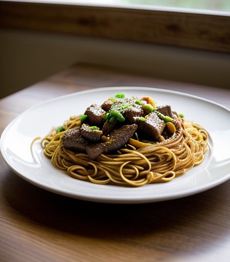 Stir-Fry Beef & Spaghetti recipe image