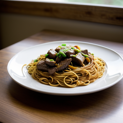 Stir-Fry Beef & Spaghetti recipe image
