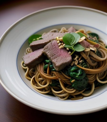 Stir-Fry Beef & Spinach With Noodles recipe image