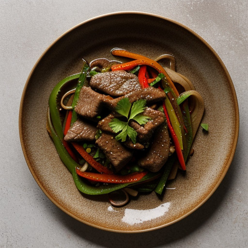 Stir-Fry Beef With Peppers & Onion recipe image