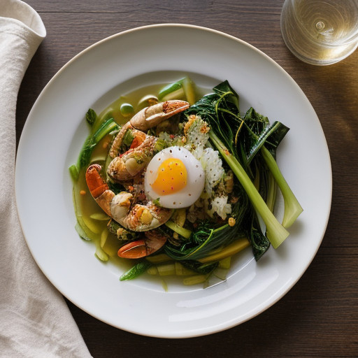 Stir Fry Crab Meat and Oriental Greens recipe image