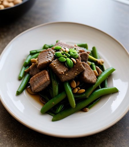 Stir-Fry Pork With Pea Pods (Lf recipe image