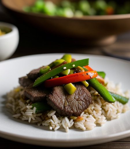Stir Fry Rice & Beef recipe image