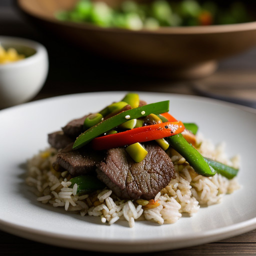 Stir Fry Rice & Beef recipe image