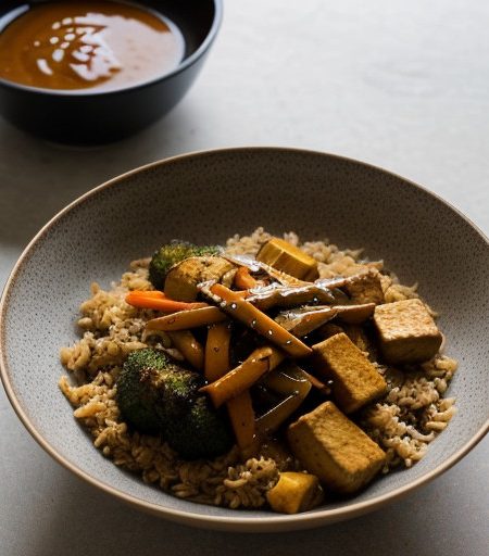 Stir-Fry With Peanut Based Sauce recipe image