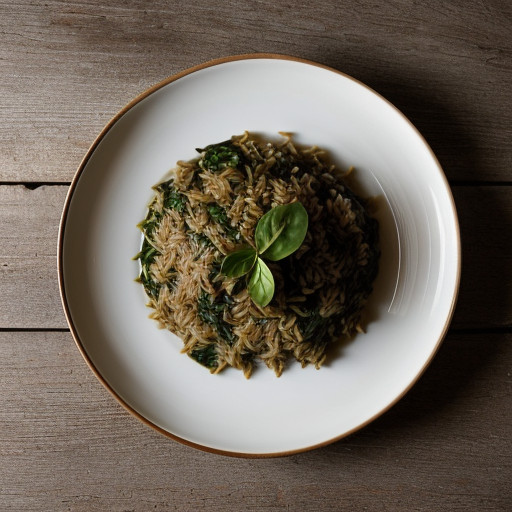 Stirred Rice With Spinach recipe image