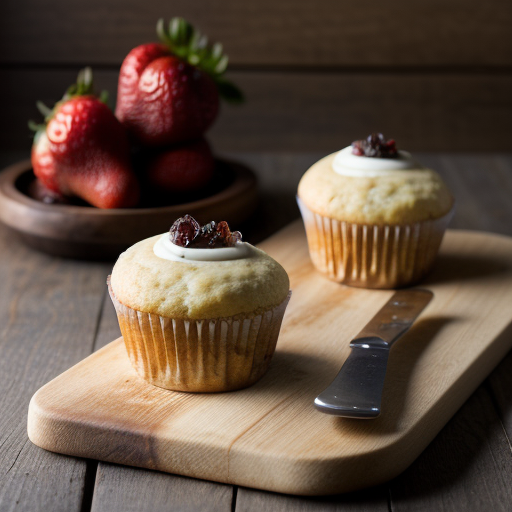 Strawberries Romanoff Muffins recipe image