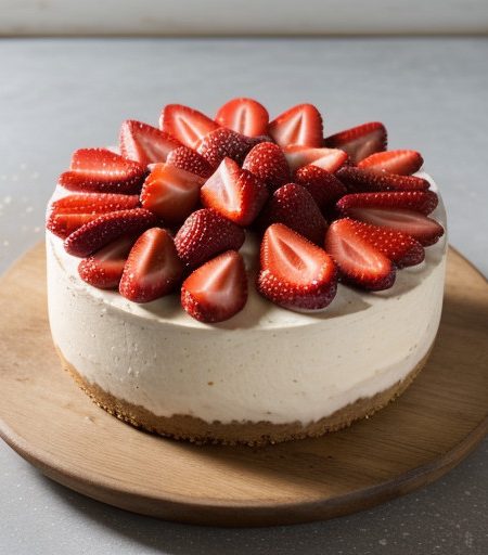 Strawberry Amaretto Cheesecake recipe image
