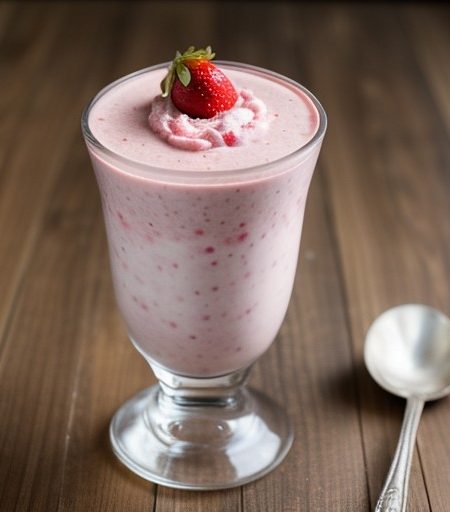 Strawberry Banana Yogurt Shake recipe image