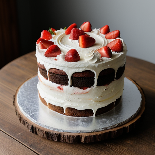 Strawberry Basketweave Cake recipe image