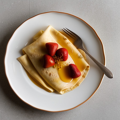 Strawberry Brunch Crepes With Honey Suzette Sauce (7.5 PTS recipe image