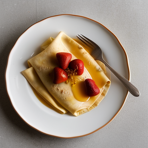 Strawberry Brunch Crepes With Honey Suzette Sauce (7.5 PTS recipe image