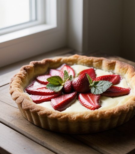 Strawberry Cheese Tart recipe image