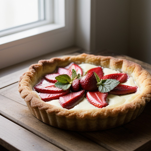 Strawberry Cheese Tart recipe image