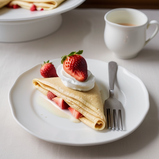 Strawberry-Cream Crepes recipe image