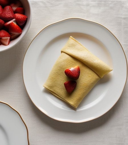 Strawberry Cream Filled Crepes (Paulette Valois recipe image