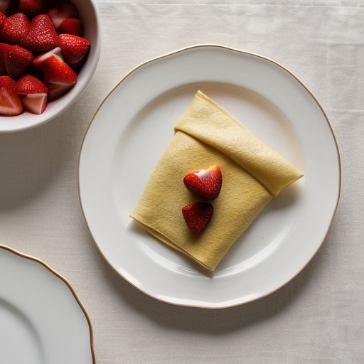 Strawberry Cream Filled Crepes (Paulette Valois recipe image