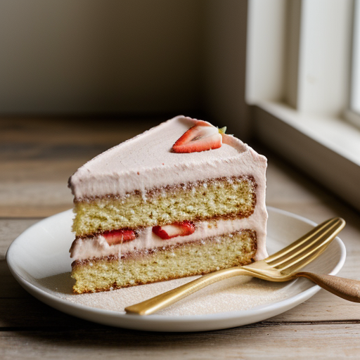 Strawberry Cream Filled Yellow Cake recipe image