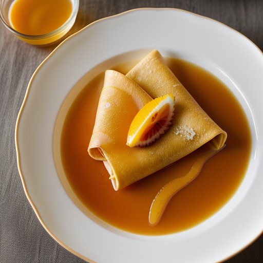 Strawberry Crepes With Honey Suzette Sauce recipe image