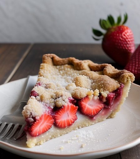 Strawberry Crumb Pie recipe image