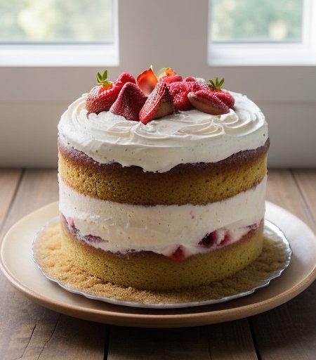 Strawberry Crunch Cake recipe image