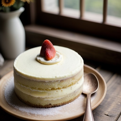 Strawberry Custard Cake recipe image