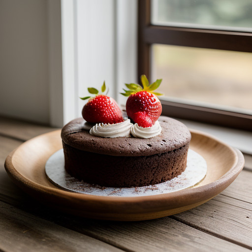 Strawberry-Filled Chocolate Cake Hearts recipe image