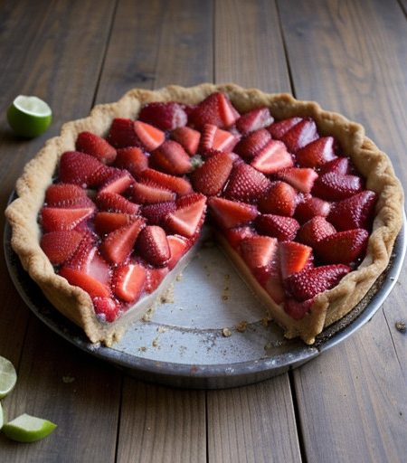 Strawberry Lime Tart recipe image