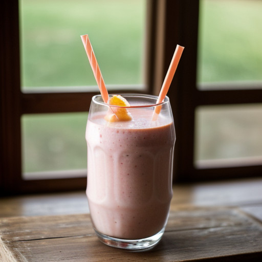 Strawberry-Orange Milk Shake recipe image