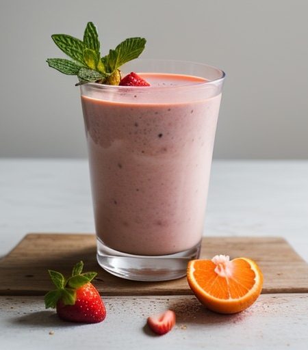 Strawberry-Orange Yogurt Smoothie recipe image