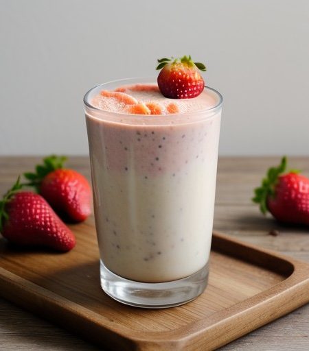 Strawberry-Papaya Breakfast Shake recipe image