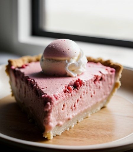 Strawberry Rhubarb Ice Cream Pie recipe image