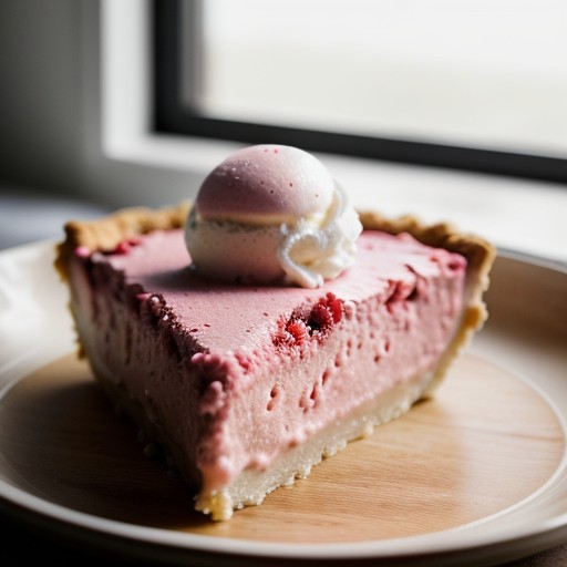 Strawberry Rhubarb Ice Cream Pie recipe image