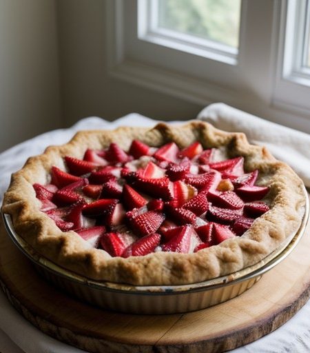 Strawberry Rhubarb Pie recipe image