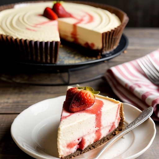 Strawberry Ribbon Cheesecake recipe image