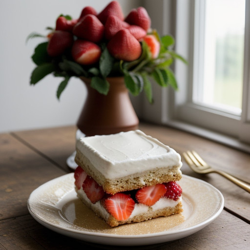 Strawberry Shortcake Squares recipe image