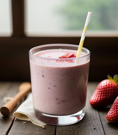 Strawberry Soy Smoothie recipe image