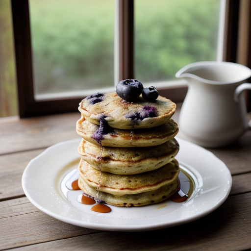 Streusel Blueberry Pancakes - Country Living recipe image