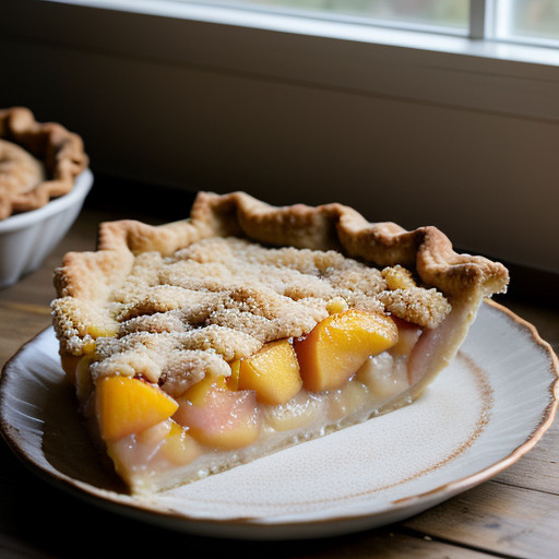 Streusel Cream Peach Pie recipe image