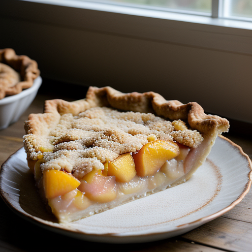 Streusel Cream Peach Pie recipe image