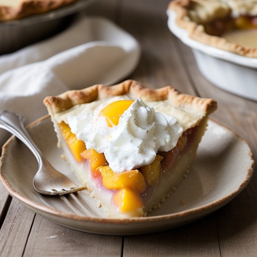 Streusel Cream Peach Pie recipe image