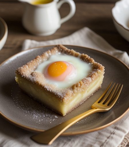 Streusel & Cream Pear Kuchen recipe image
