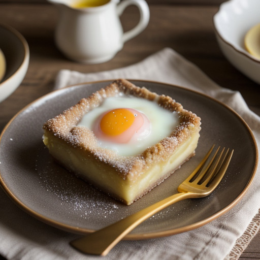 Streusel & Cream Pear Kuchen recipe image