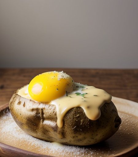 Stuffed Baked Potatoes With Cheese Sauce recipe image