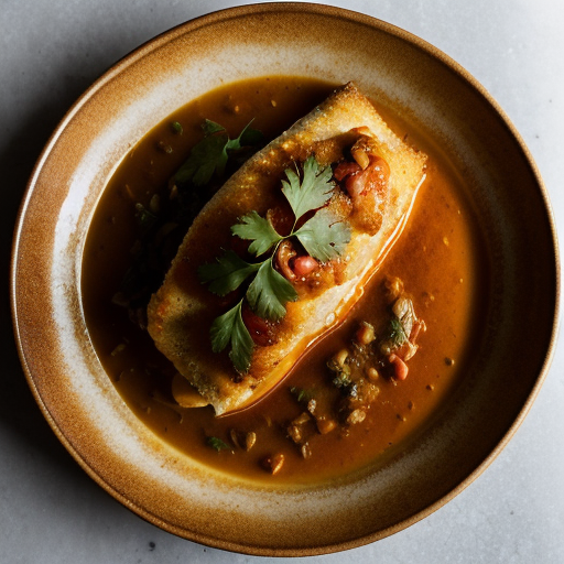 Stuffed Bass With Creole Sauce recipe image