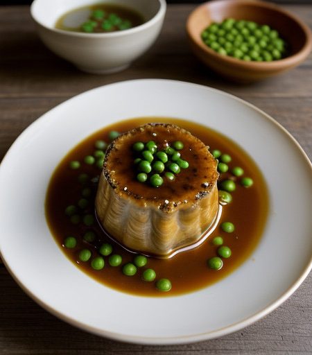 Stuffed Bean Curd With Peas recipe image