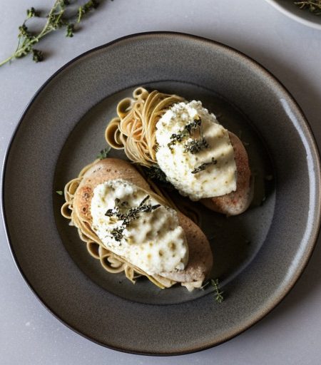 Stuffed Chicken Breasts With Pasta recipe image