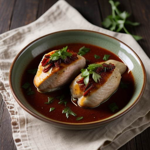 Stuffed Chicken Breasts in Wine Sauce recipe image