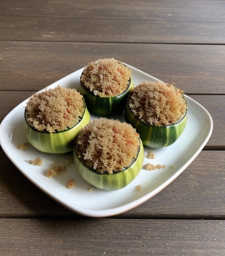 Stuffed Courgette Towers recipe image