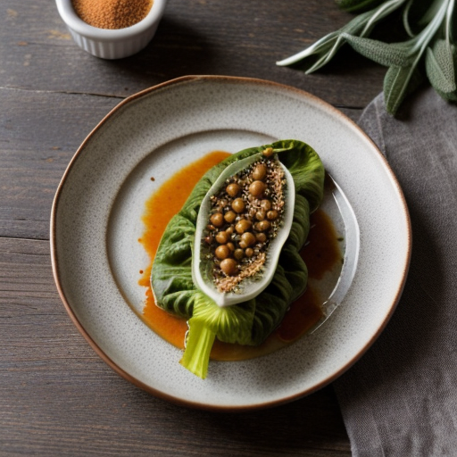 Stuffed Escarole Leaves With Marinated Chickp recipe image